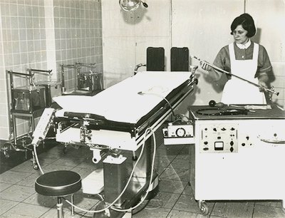 Endoskopie in der Medizinischen Klinik, 1965. Bestand Prof. Fiedler, Pflegedirektion Universitätsklinikum Erlangen
