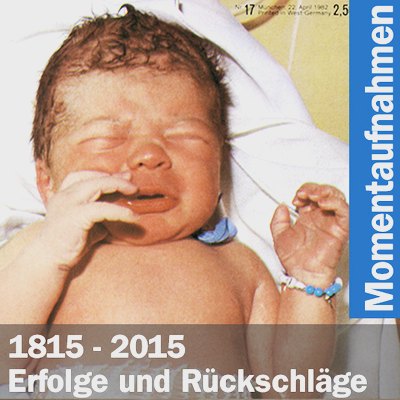 Bildausschnitt: Erstes Retortenbaby Deutschlands, "Quick" vom 22.4.1982 http://www.175jahrefrauenklinik.de/ausstell/index.htm